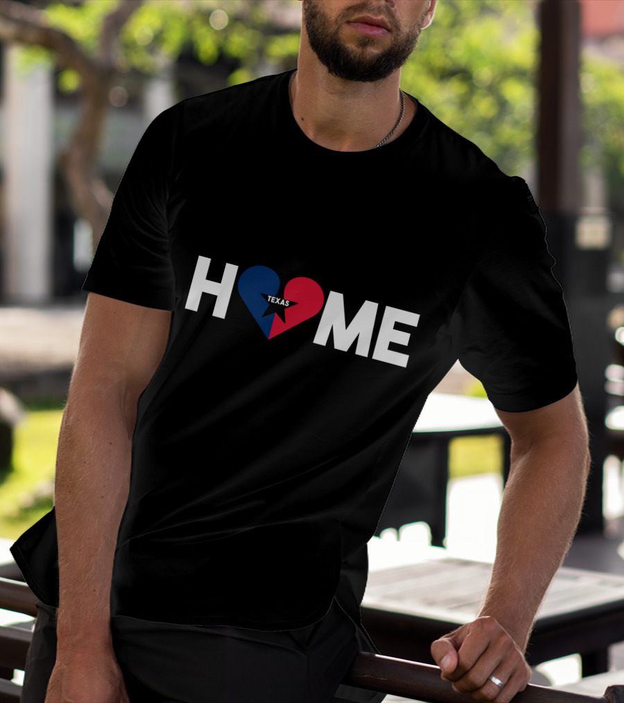 ANC Texas Home I Love Texas Its My Home Distressed Texas Home State Heart T-Shirt