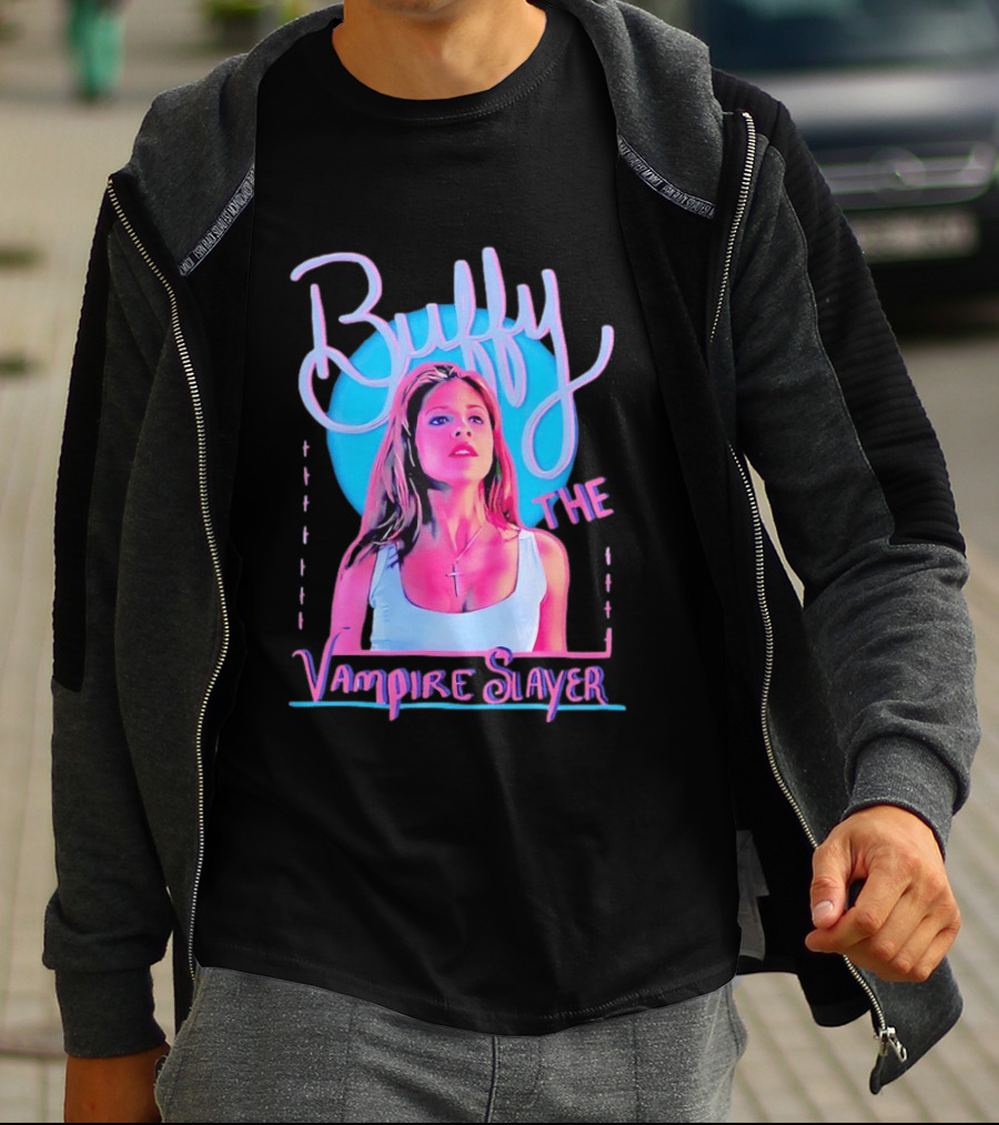 Buffy The Vampire Slayer Sarah Michelle Gellar 90s Nostalgia Fashion Icon Retro 90s T-Shirt