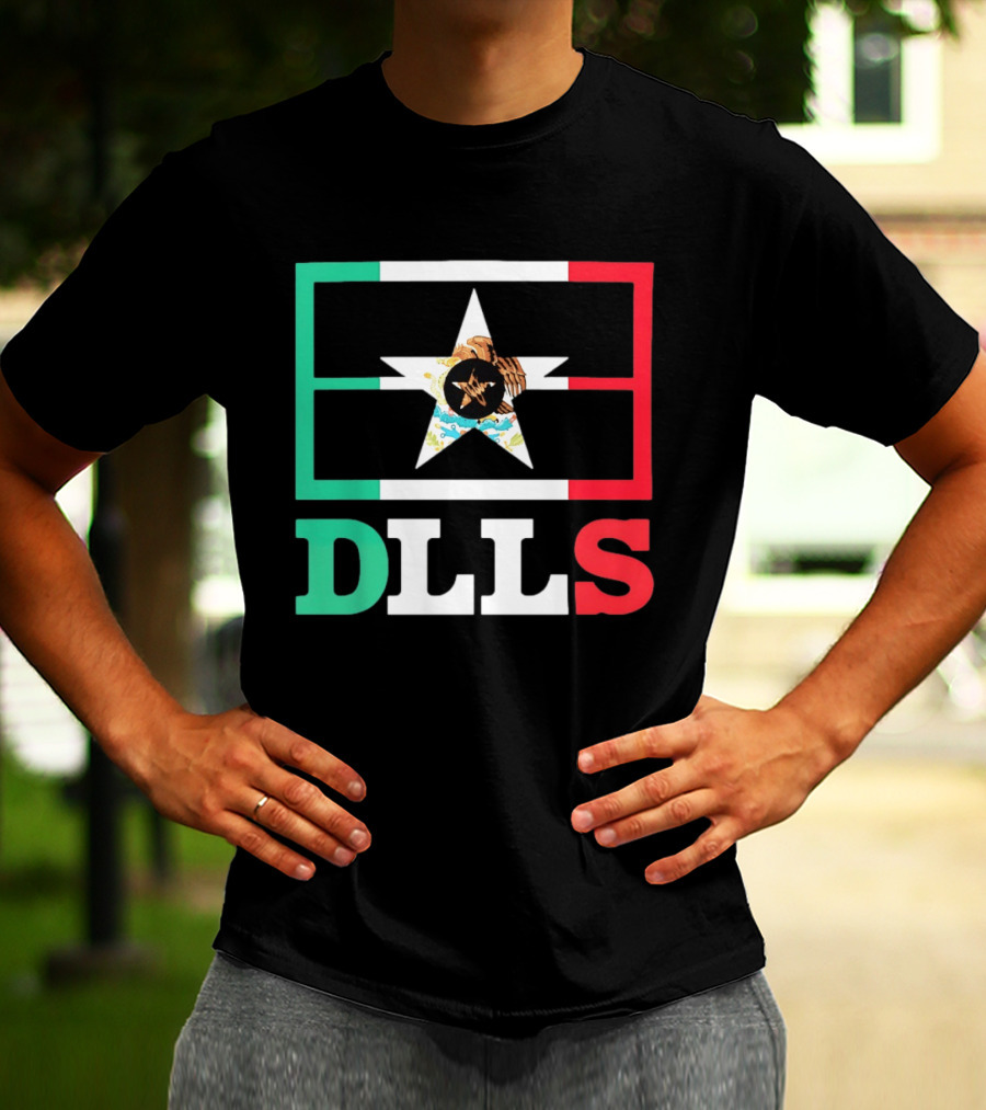 Dallas Cowboys DLLS Mexico Flag Star Heritage Pride T-Shirt