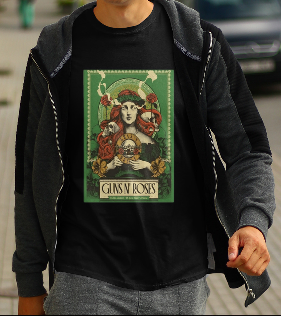 Guns N' Roses Dublin Ireland June 10 2026 Athena T-Shirt