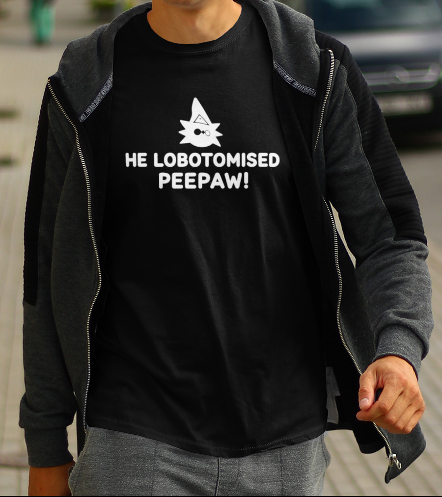 He Lobotomised Peepaw Spiky Face And Hat T-Shirt