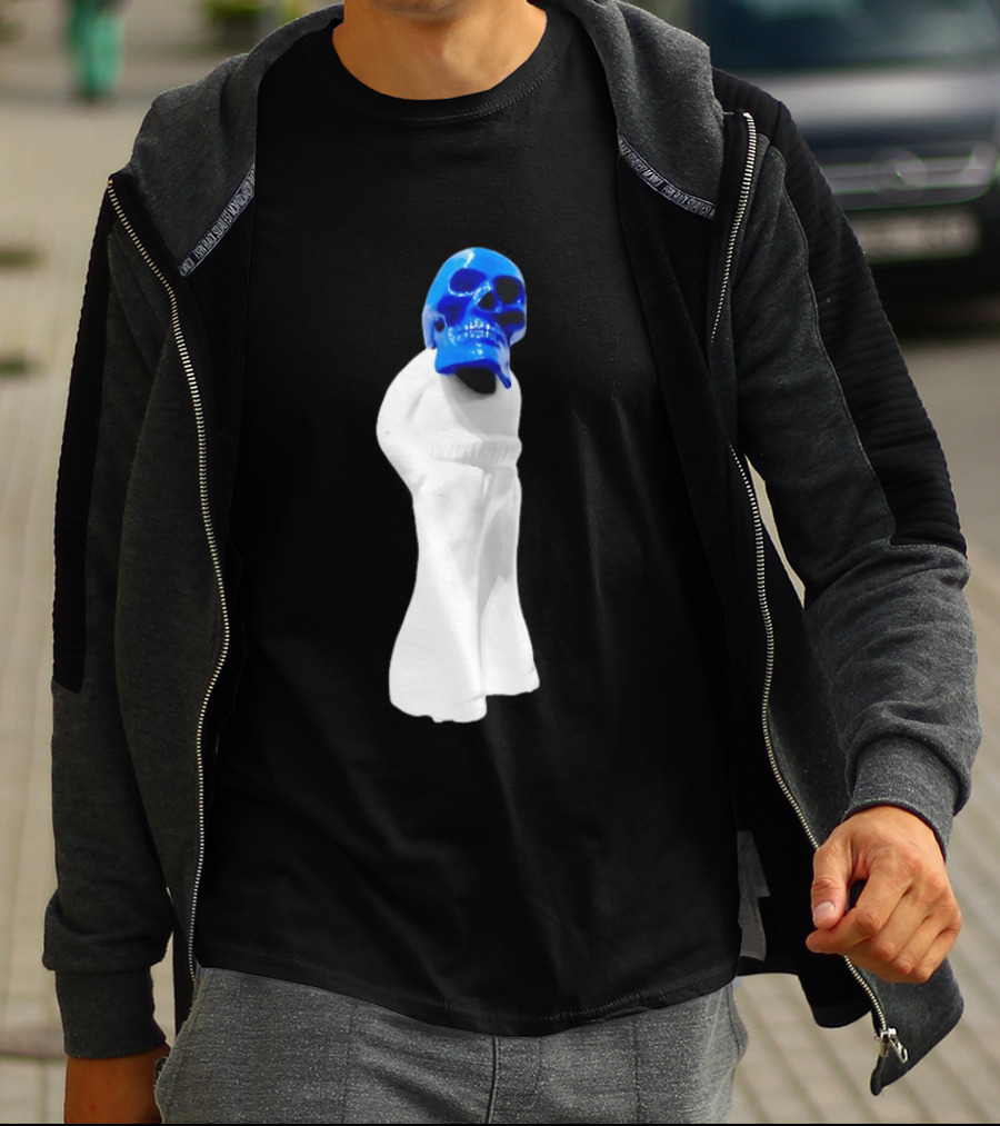 Jack White Frozen Charlotte Blue Skull Modern Gothic T-Shirt
