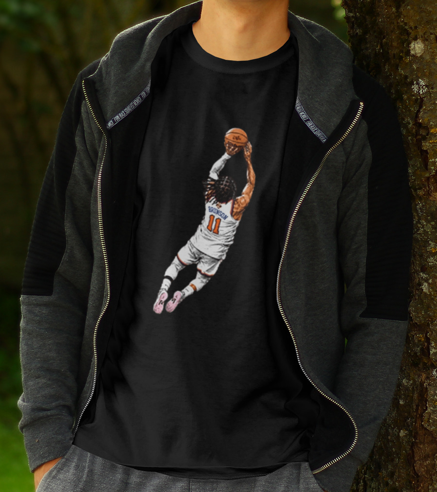 Jalen Brunson Dunking Action New York Knicks Basketball 11 Jersey T-Shirt