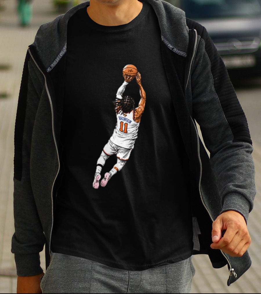 Jalen Brunson Dunking Action New York Knicks Basketball 11 Jersey T-Shirt