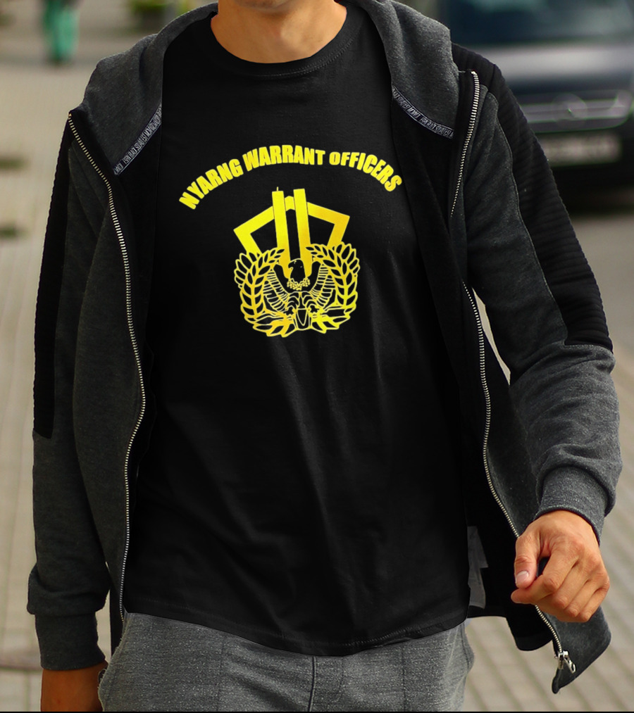 NYARNG Warrant Officers New York Army National Guard Emblem Featuring Twin Towers And Eagle T-Shirt