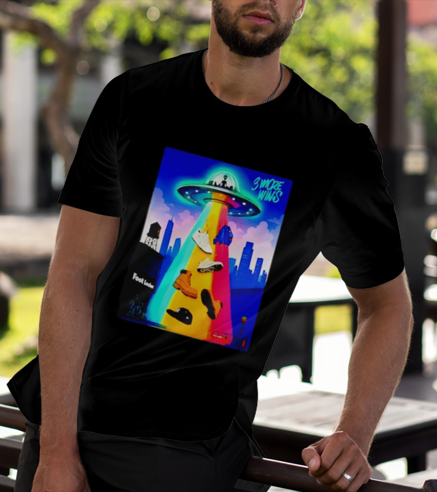 San Antonio Spurs Victor Wembanyama 3 More Wins UFO Abduction Foot Locker T-Shirt