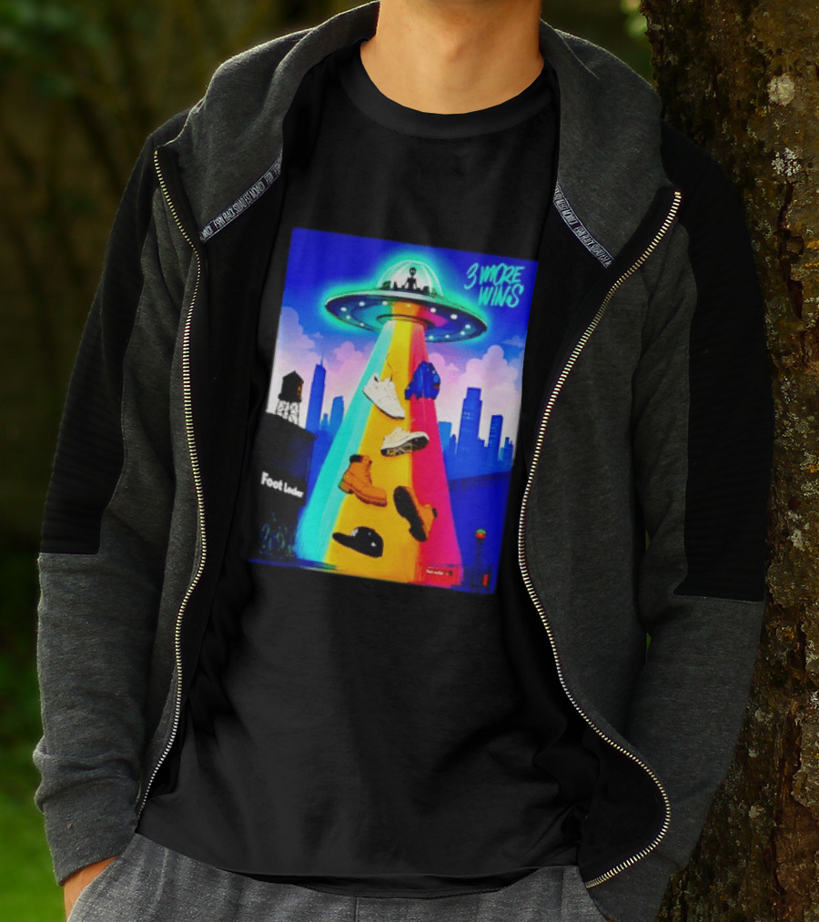 San Antonio Spurs Victor Wembanyama 3 More Wins UFO Abduction Foot Locker T-Shirt