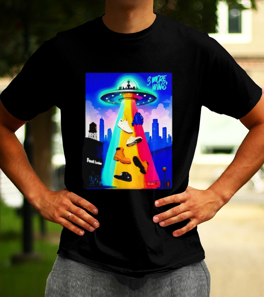 San Antonio Spurs Victor Wembanyama 3 More Wins UFO Abduction Foot Locker T-Shirt