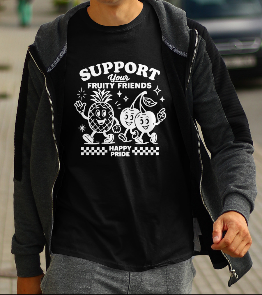 Support Your Fruity Friends Happy Pride Celebration T-Shirt