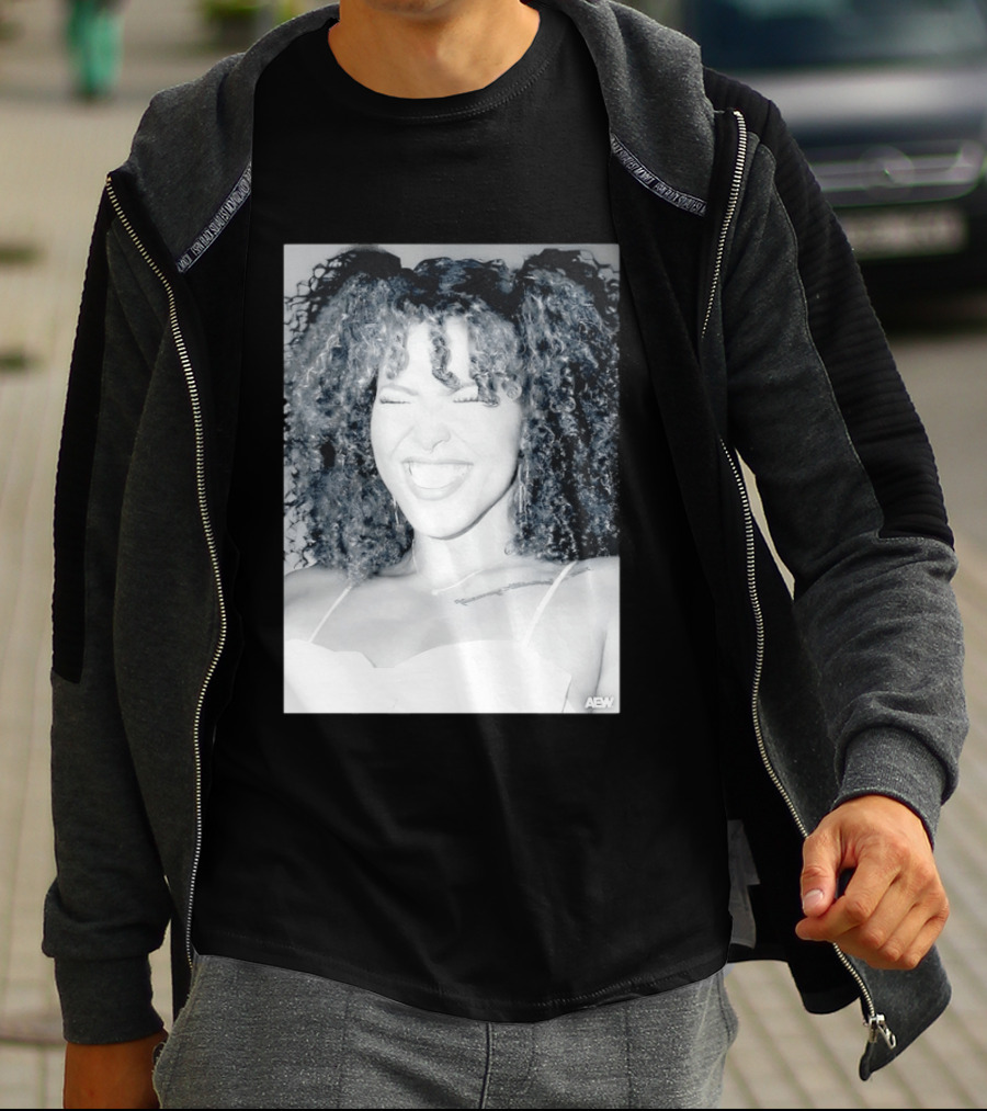 AEW Willow Nightingale Smile Black And White T-Shirt