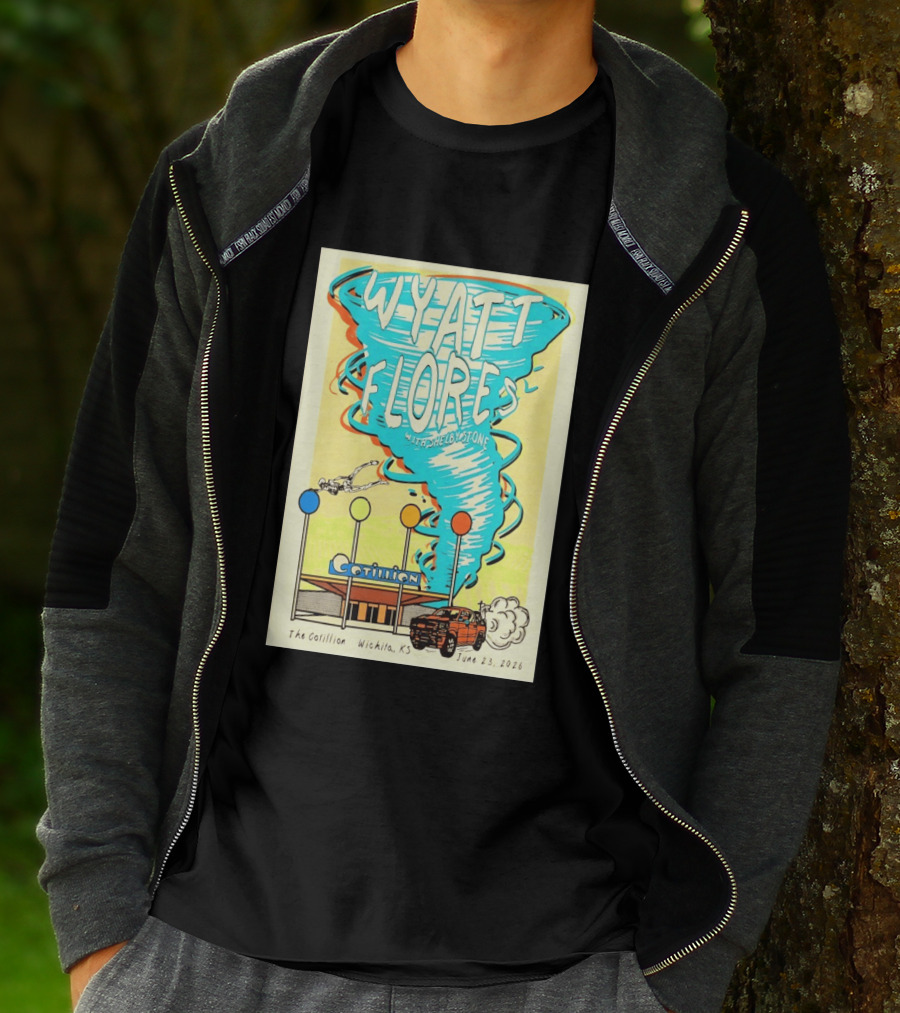 Wyatt Flores With Shelby Stone Tornado Concert June 23 2026 The Cotillion Wichita KS T-Shirt