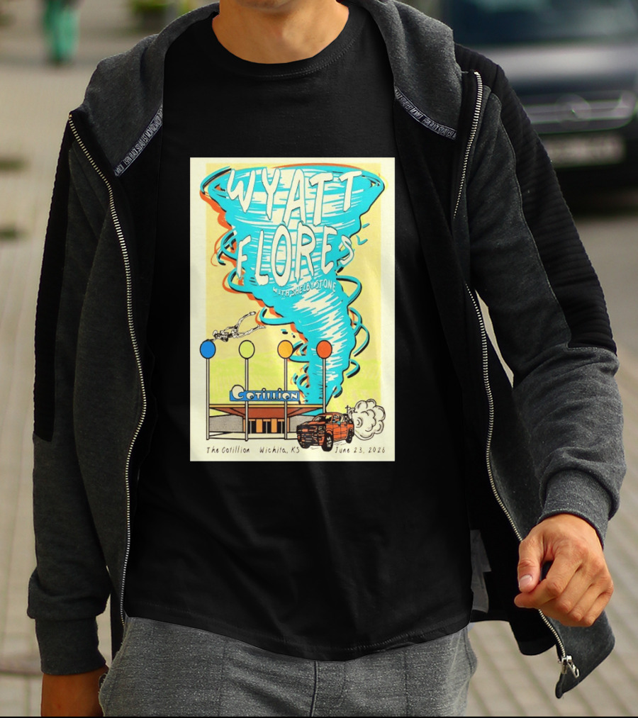 Wyatt Flores With Shelby Stone Tornado Concert June 23 2026 The Cotillion Wichita KS T-Shirt