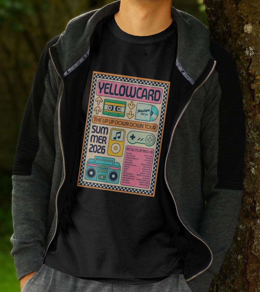 Yellowcard The Up Up Down Down Tour Summer 2026 New York June 11 Event T-Shirt