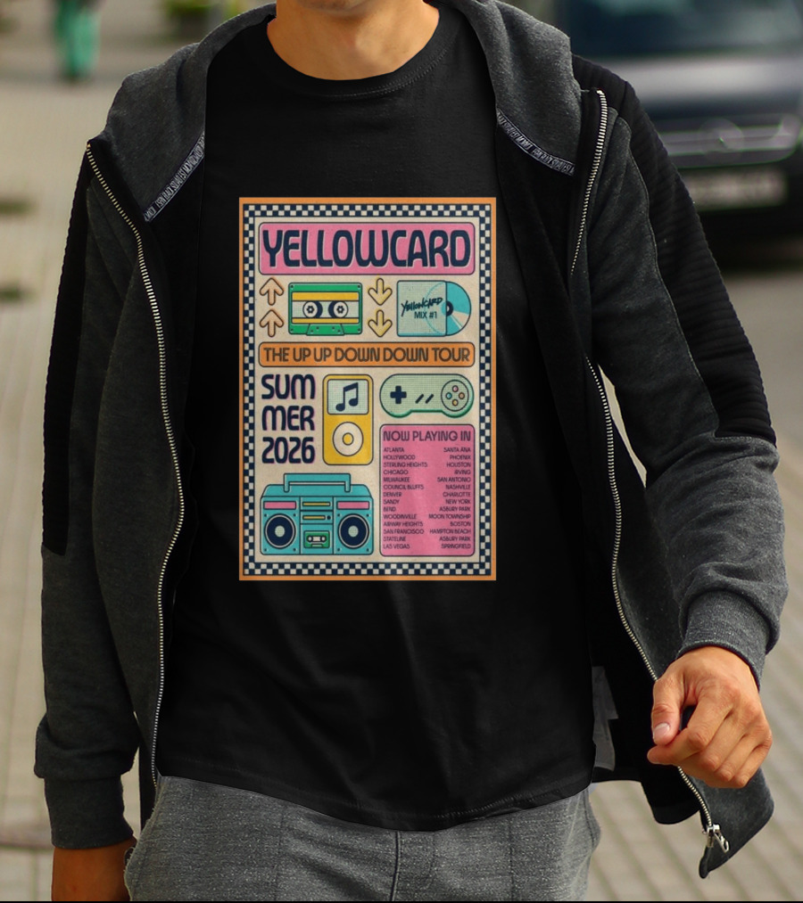 Yellowcard The Up Up Down Down Tour Summer 2026 New York June 11 Event T-Shirt