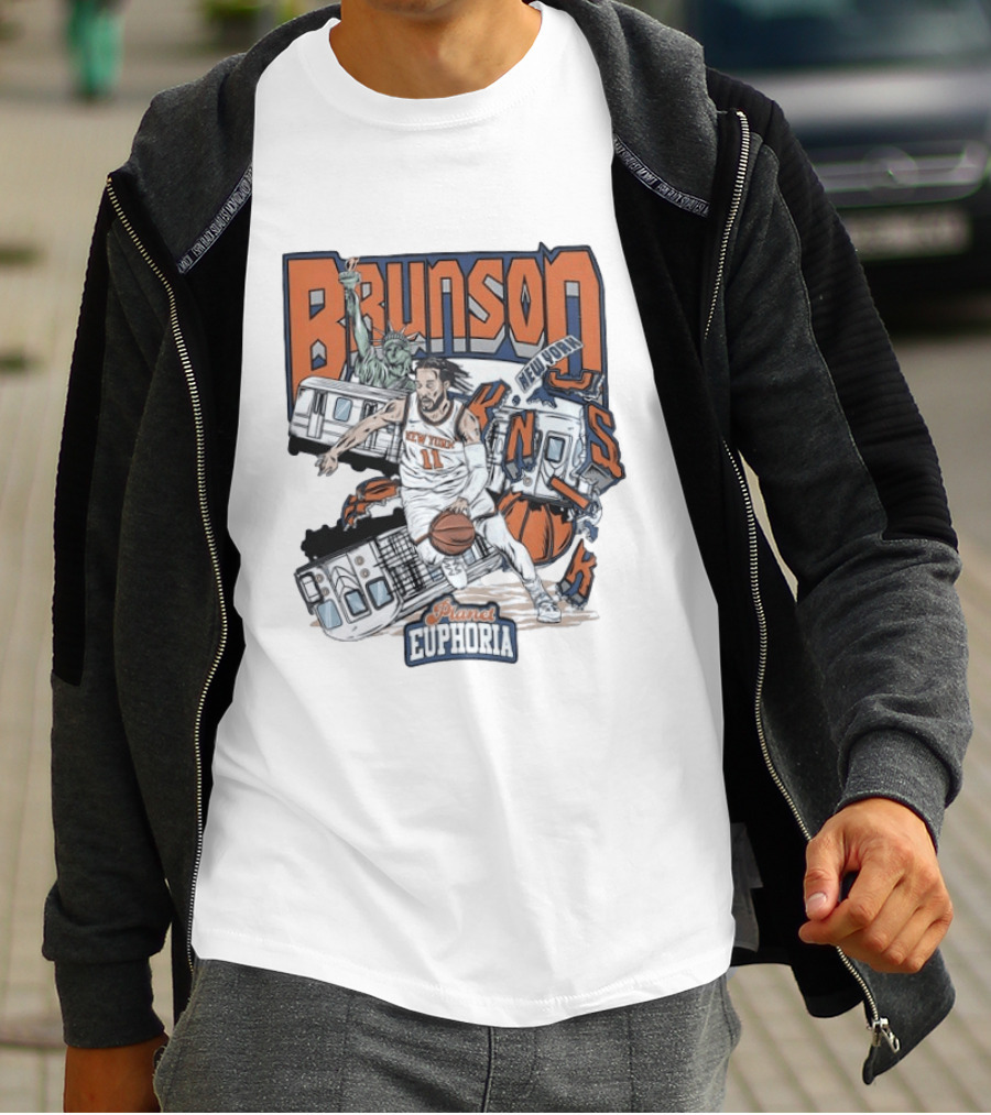 Brunson New York Knicks Planet Euphoria Comic Style NBA T-Shirt