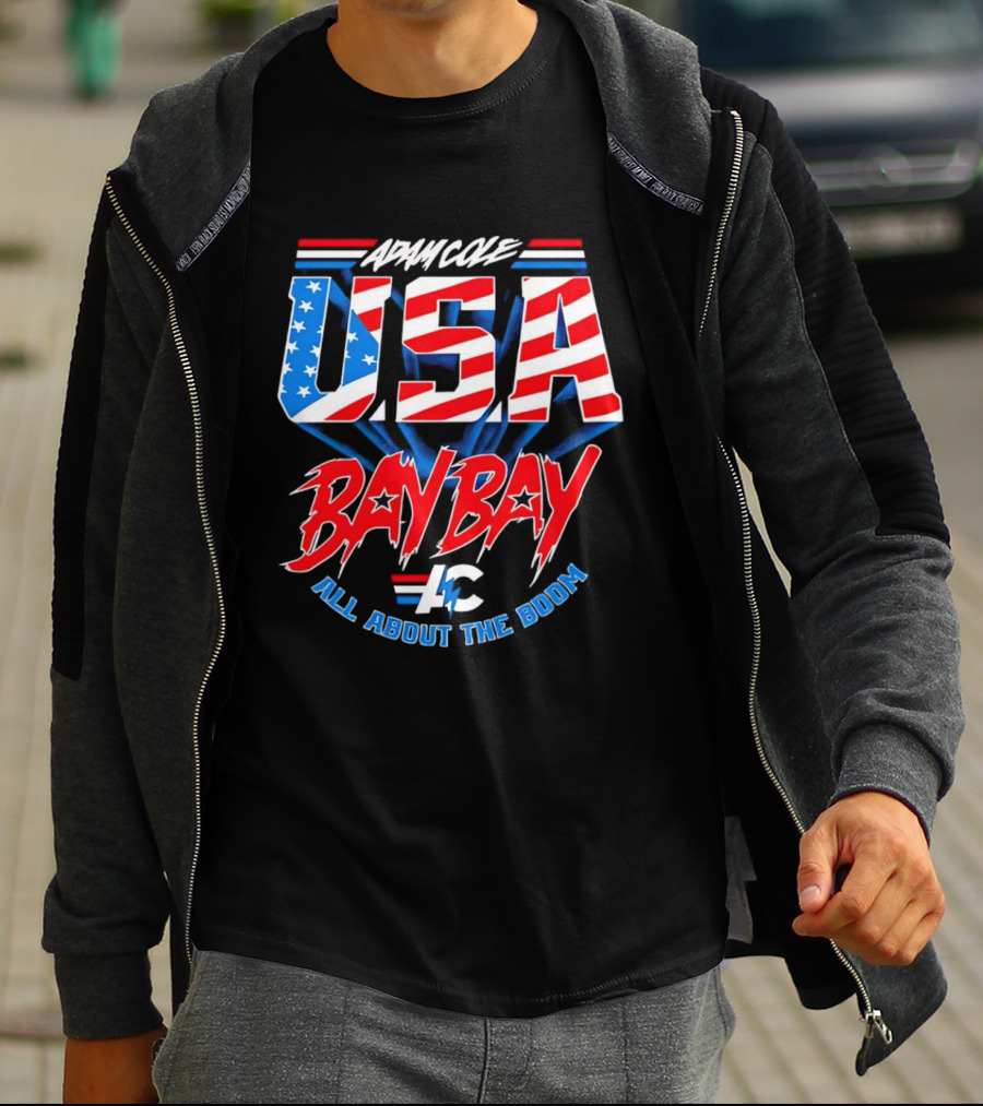 Advance USA Bay Bay All About The Boom Red White Blue Star T-Shirt