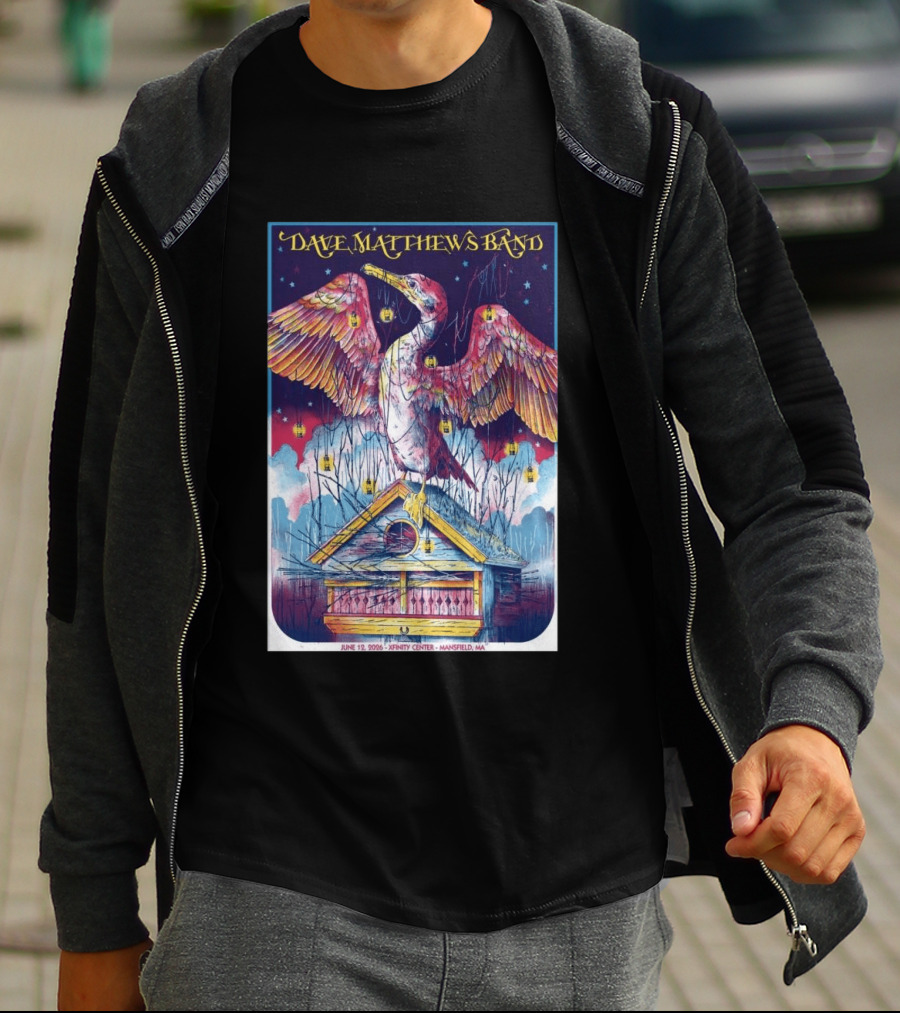 Dave Matthews Band June 19 2026 Xfinity Center Mansfield MA Bird Lanterns T-Shirt