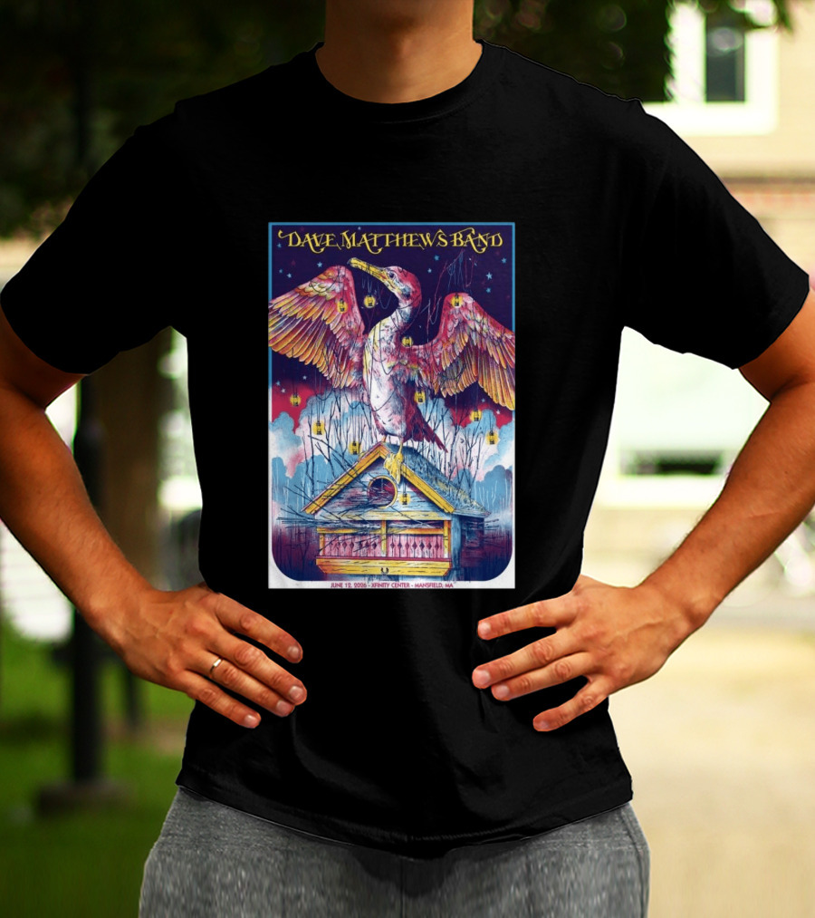 Dave Matthews Band June 19 2026 Xfinity Center Mansfield MA Bird Lanterns T-Shirt