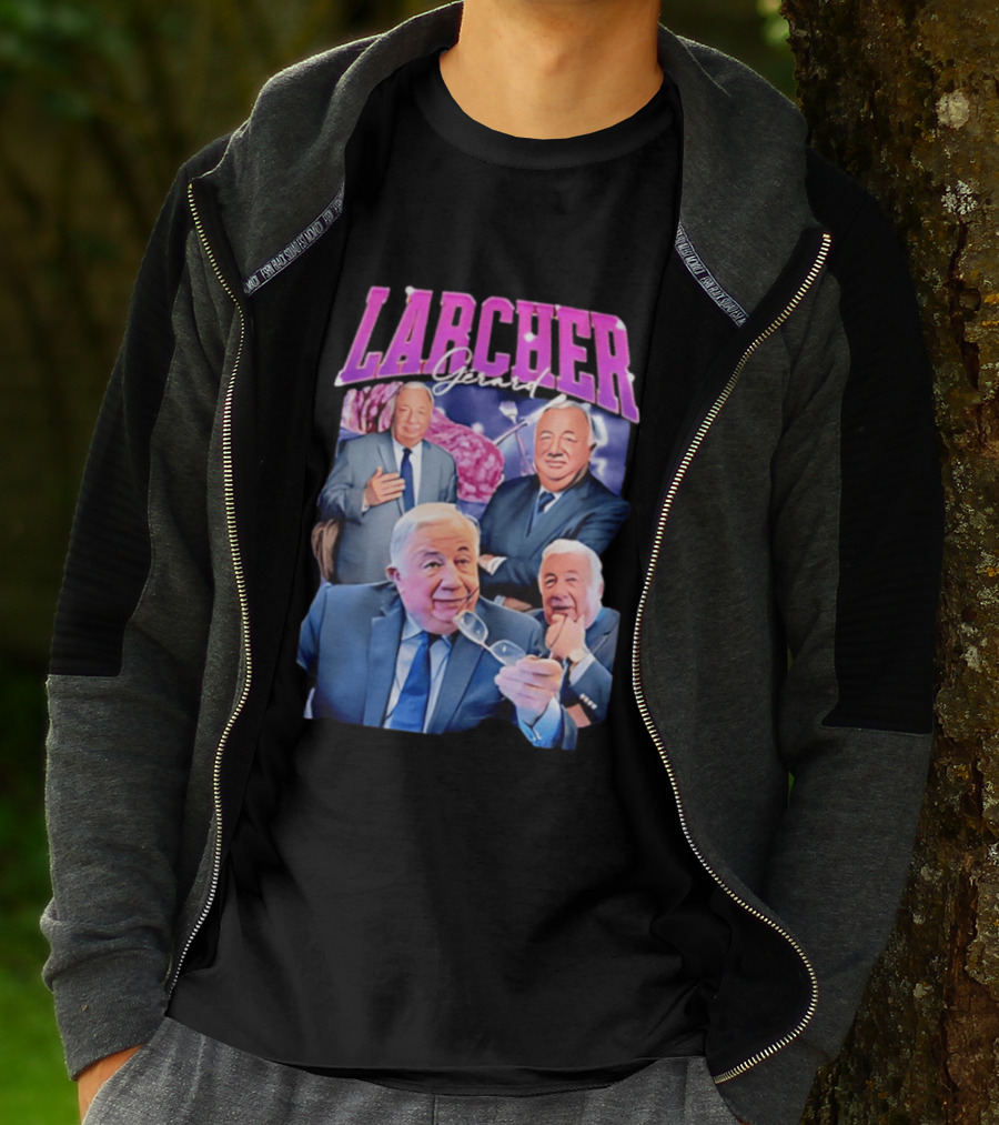 Larcher Gérard 90s Bootleg Style Retro Collage T-Shirt
