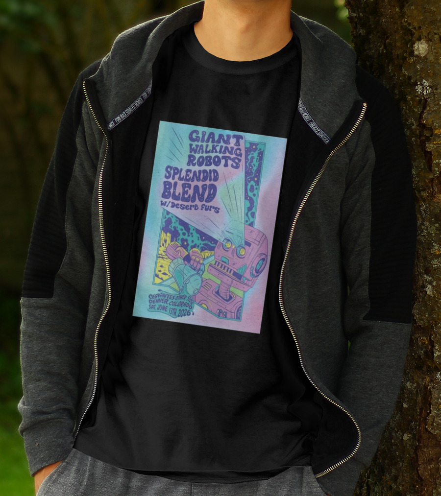 Giant Walking Robots Splendid Blend Desert Furs Cervantes Other Side Denver June 13 2026 T-Shirt