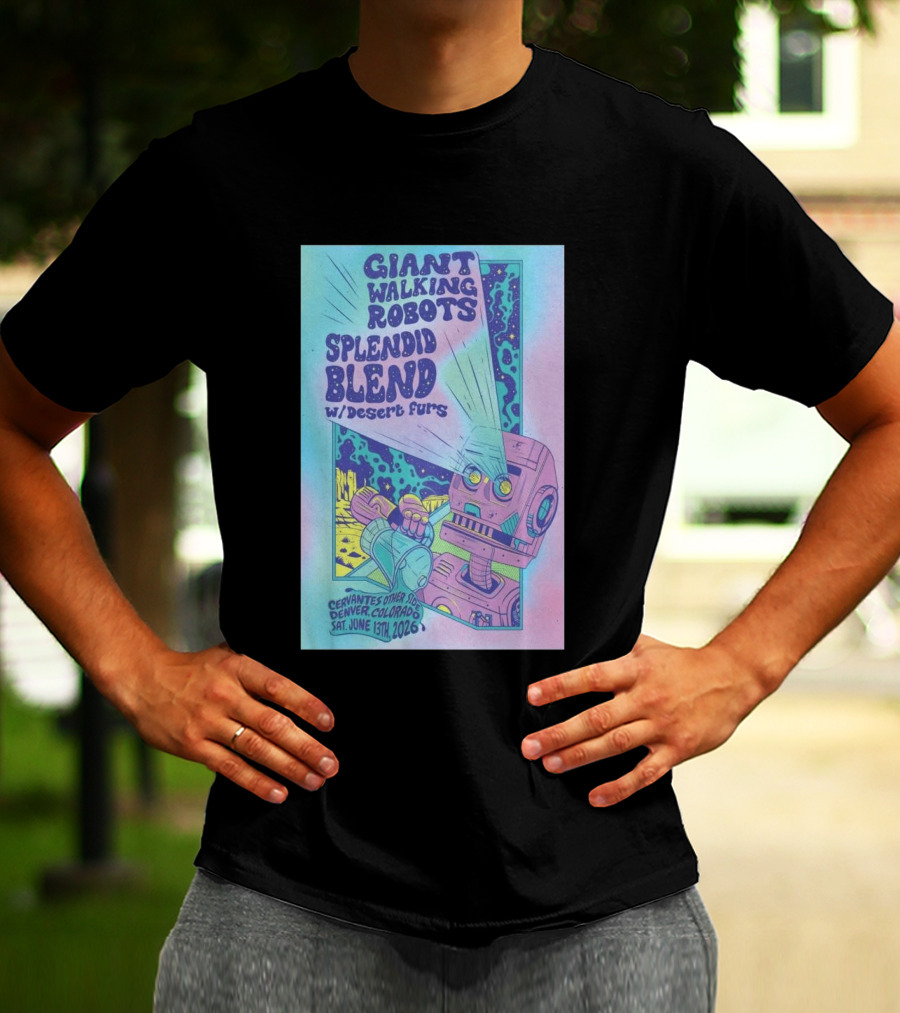 Giant Walking Robots Splendid Blend Desert Furs Cervantes Other Side Denver June 13 2026 T-Shirt