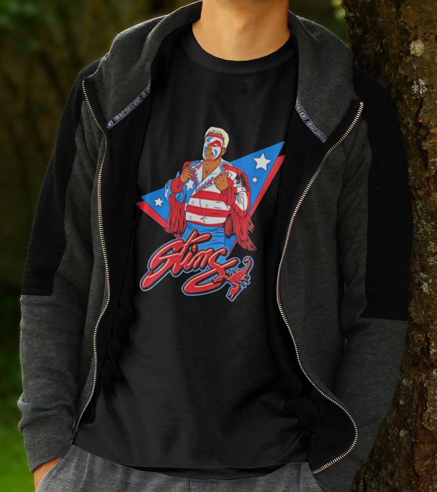 Sting USA Patriotic Jacket Red White Blue Stars Scorpion T-Shirt