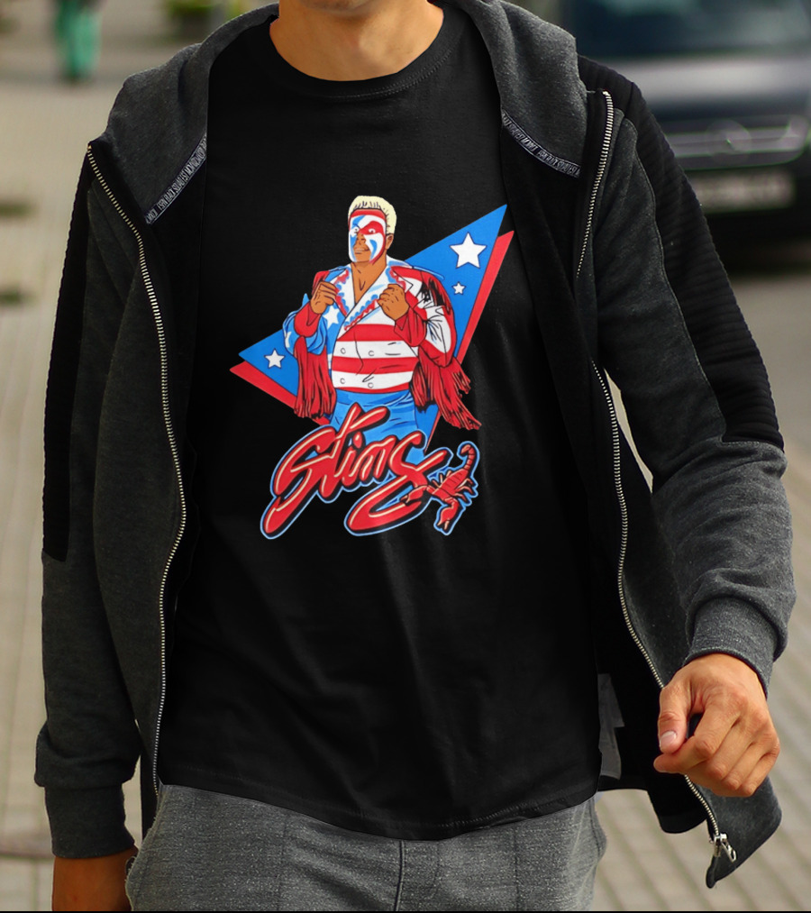 Sting USA Patriotic Jacket Red White Blue Stars Scorpion T-Shirt