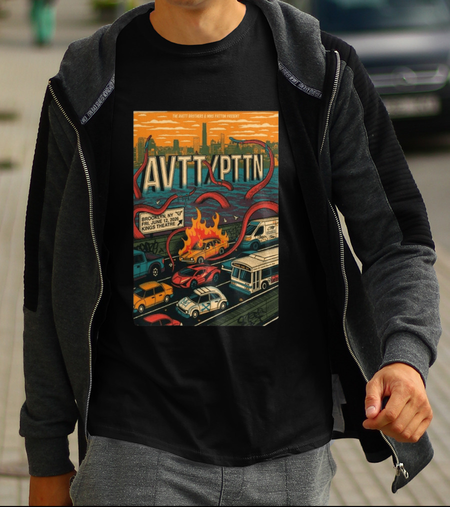 The Avett Brothers Mike Patton Brooklyn NY June 12 2026 Kings Theatre T-Shirt