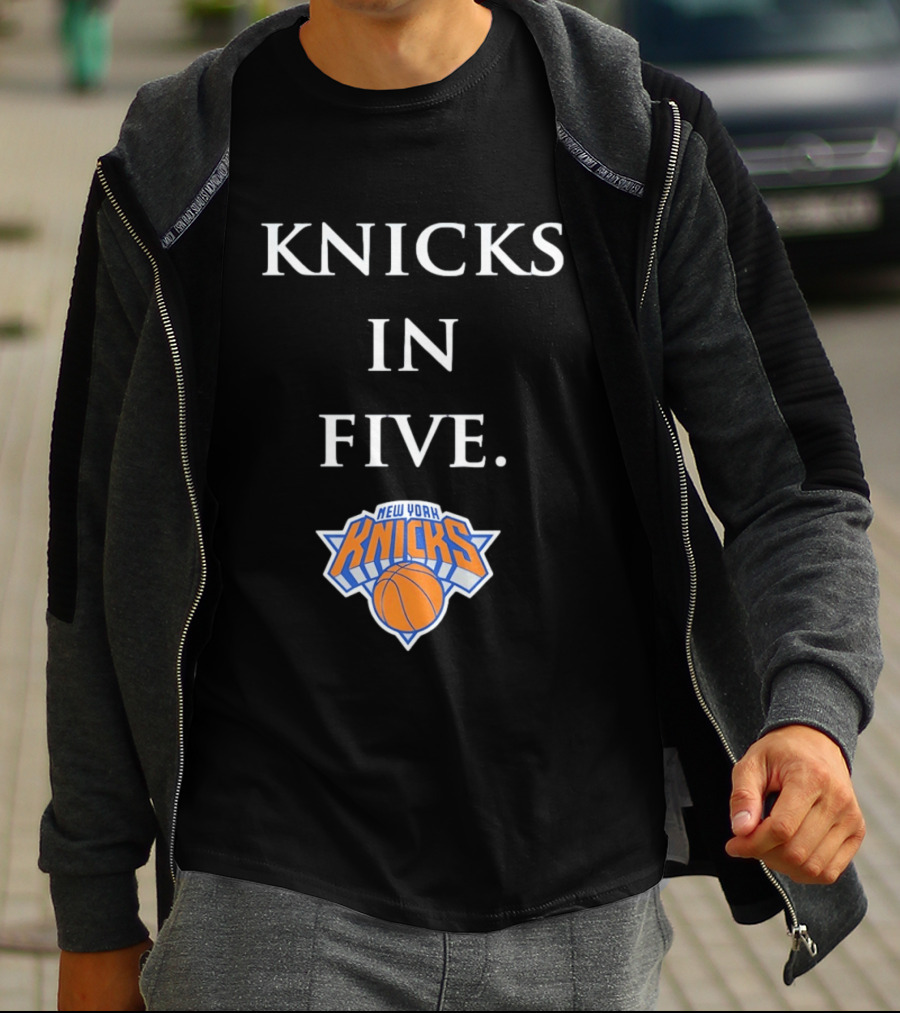Knicks In Five New York Basketball Playoffs Victory Prediction T-Shirt