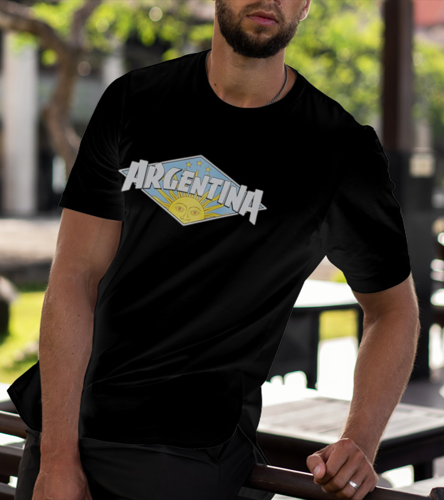 Argentina Sunburst Emblem With Stars T-Shirt