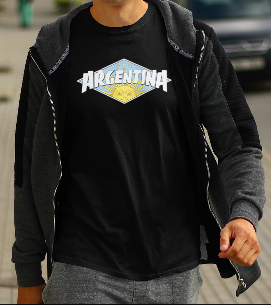 Argentina Sunburst Emblem With Stars T-Shirt
