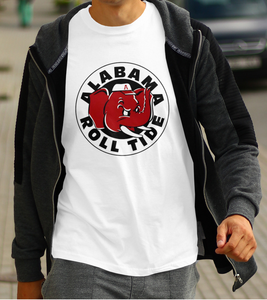 Alabama Crimson Tide Roll Tide Baseball Elephant T-Shirt