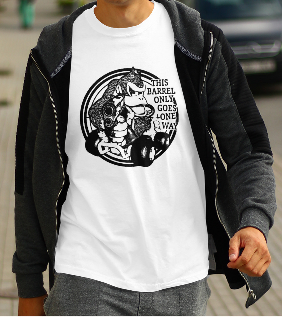 Donkey Kong Country This Barrel Only Goes One Way T-Shirt