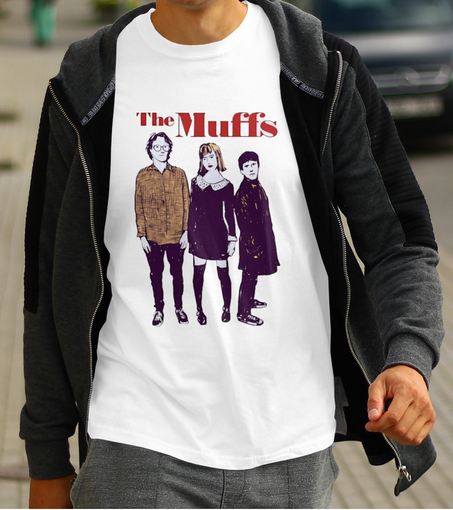 The Muffs Indie Rock Trio Illustrated Concert T-Shirt