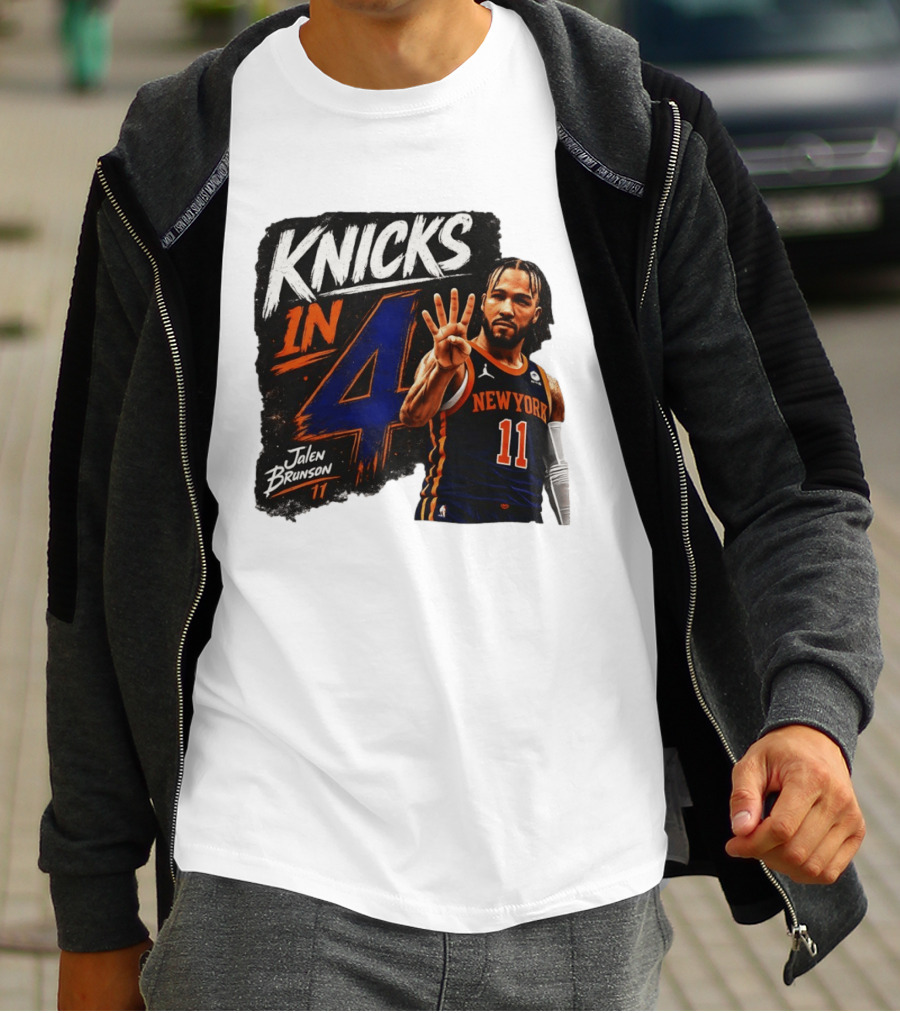 Knicks In 4 Jalen Brunson 11 New York T-Shirt