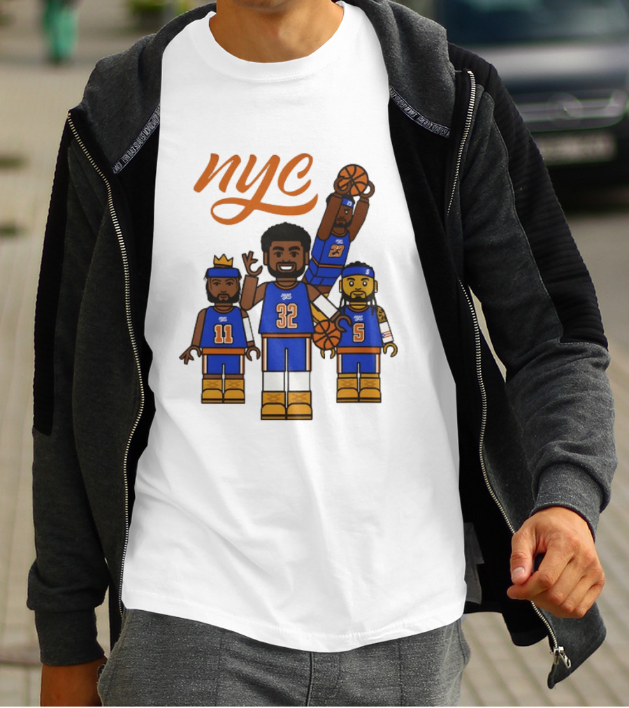 LEGO NYC Basketball Karl Anthony Towns Jalen Brunson Mitchell Robinson New York Knicks NBA 2026 T-Shirt