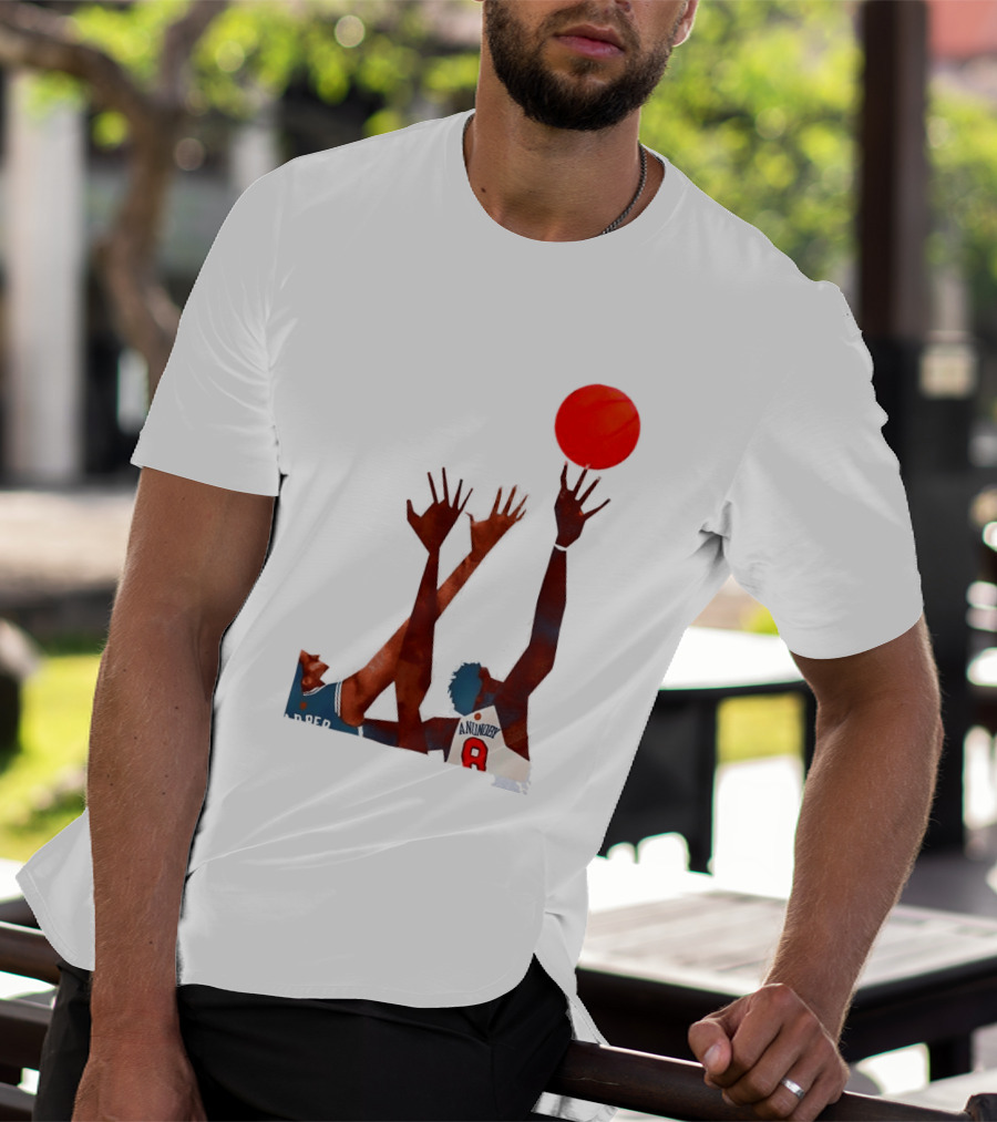 OG Anunoby Basketball Reaching Action Harper White T-Shirt