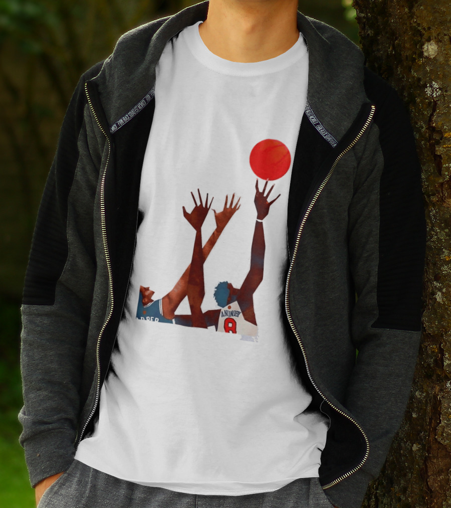 OG Anunoby Basketball Reaching Action Harper White T-Shirt