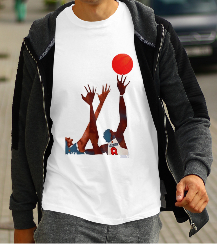OG Anunoby Basketball Reaching Action Harper White T-Shirt