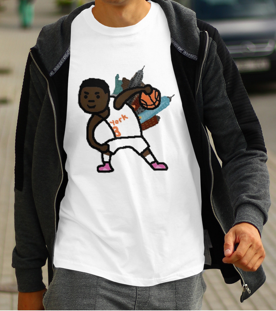 OG Anunoby New York Knicks Basketball Player Skyline T-Shirt