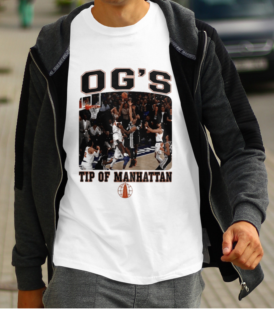 OG'S Tip Of Manhattan Basketball Action Scene T-Shirt