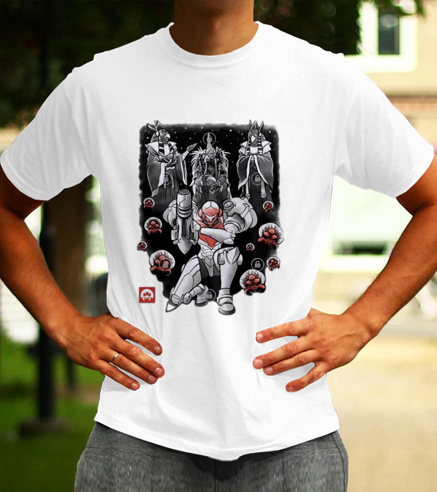 Samus Aran Metroid Space Warrior Sci Fi Video Game Chozo And Metroids T-Shirt