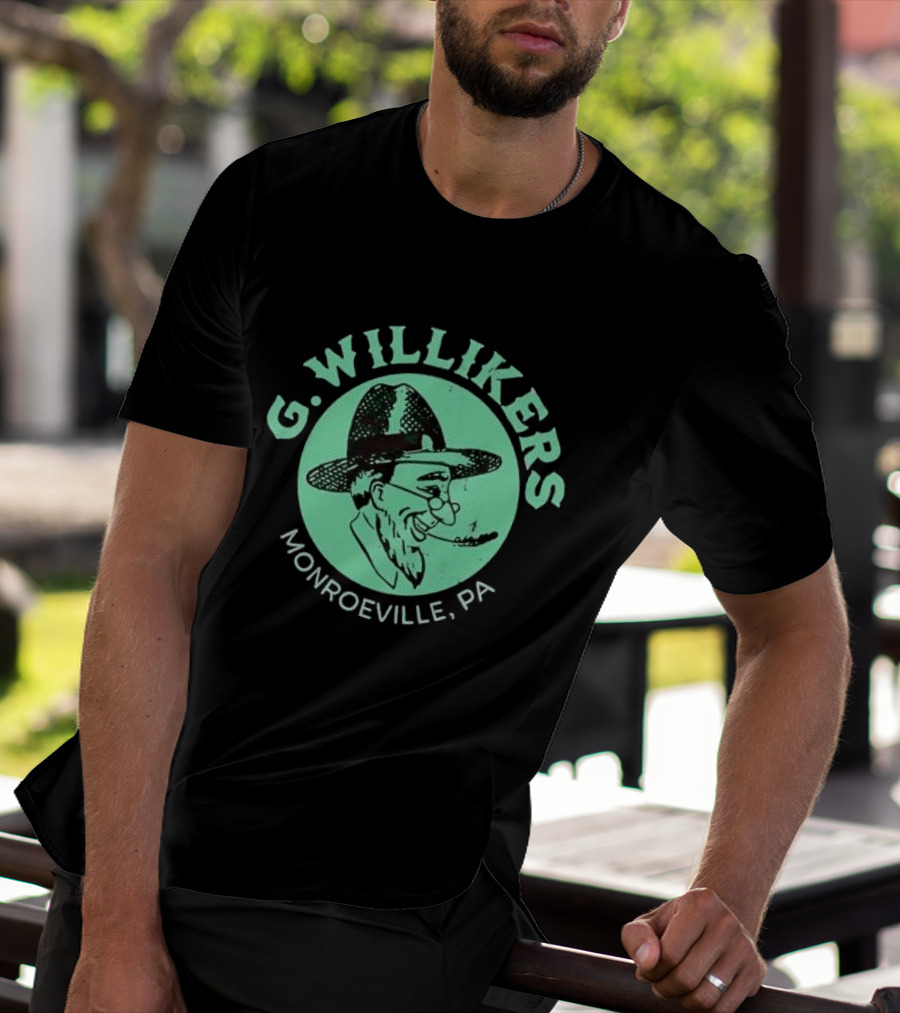 G. Willikers Monroeville PA Vintage Character Pipe Hat T-Shirt