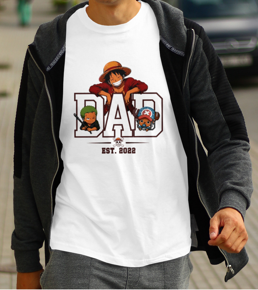 One Piece Luffy Dad Personalized Gift Father's Day 2023 T-Shirt