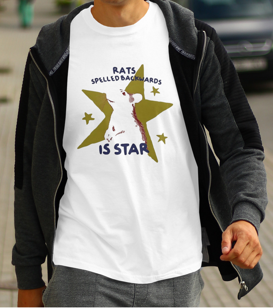 Rats Spelled Backwards Is Star Rodent Star Wordplay Pun Nature T-Shirt