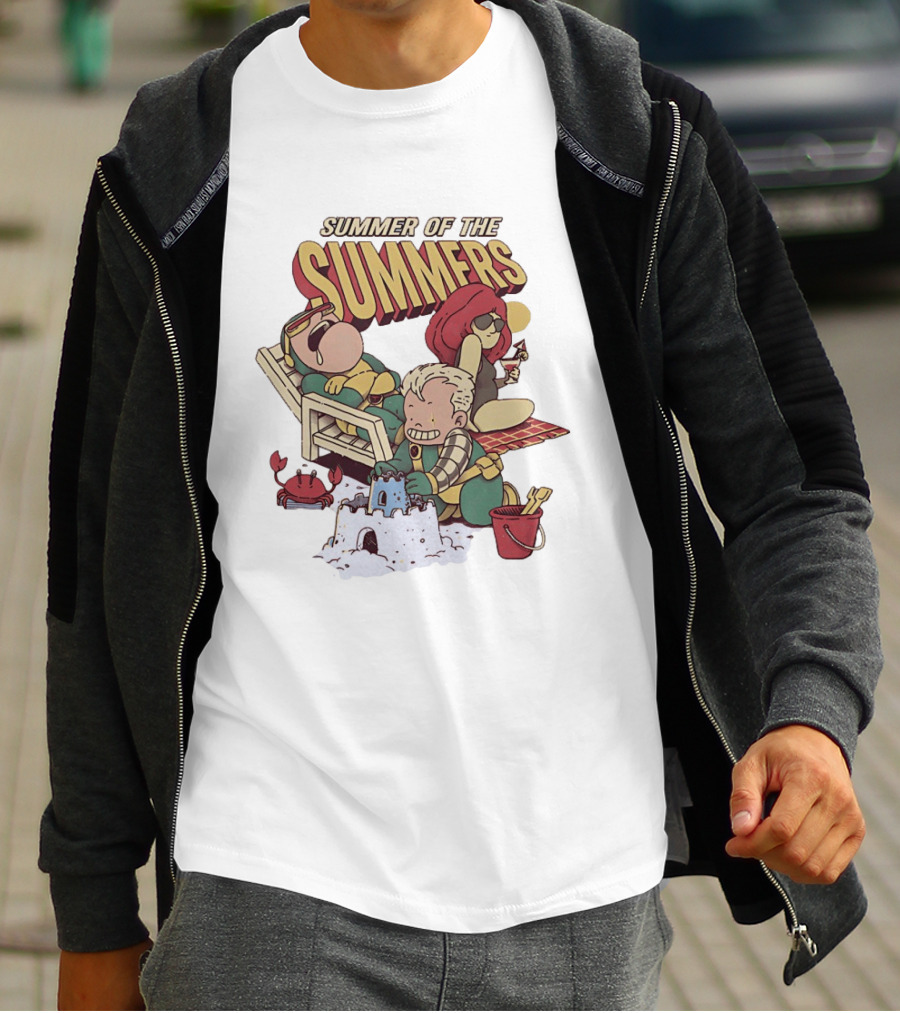 Summer Of The Summers Beach Day Sand Castles And Fun Cartoon T-Shirt