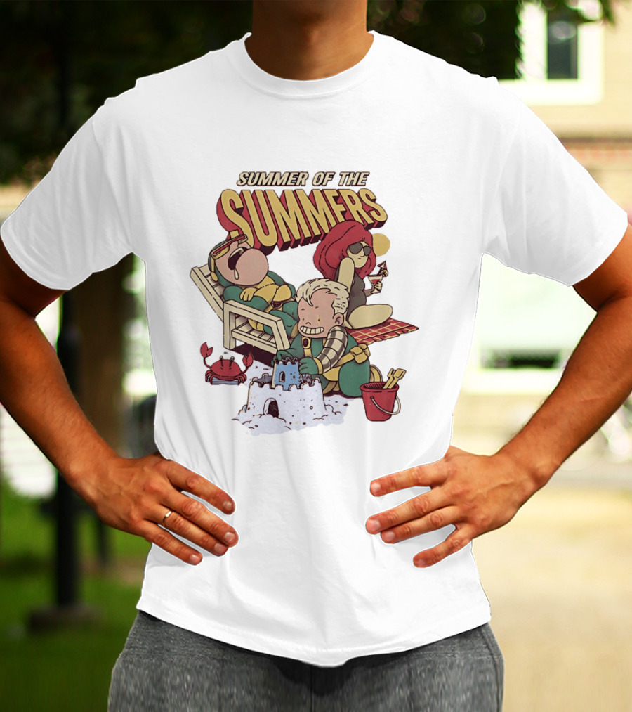 Summer Of The Summers Beach Day Sand Castles And Fun Cartoon T-Shirt