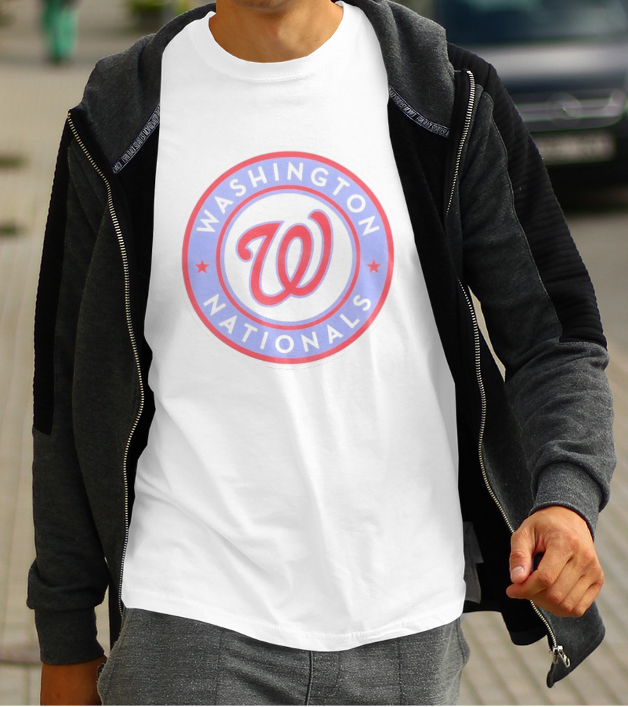 Washington Nationals Curly W Star Baseball T-Shirt