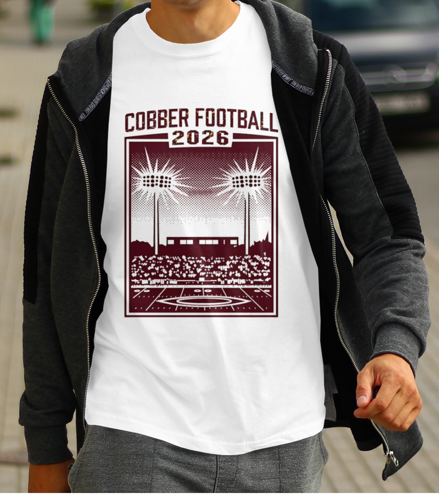 Cobber Football 2026 Stadium Lights Game Day Crowd Night Event T-Shirt