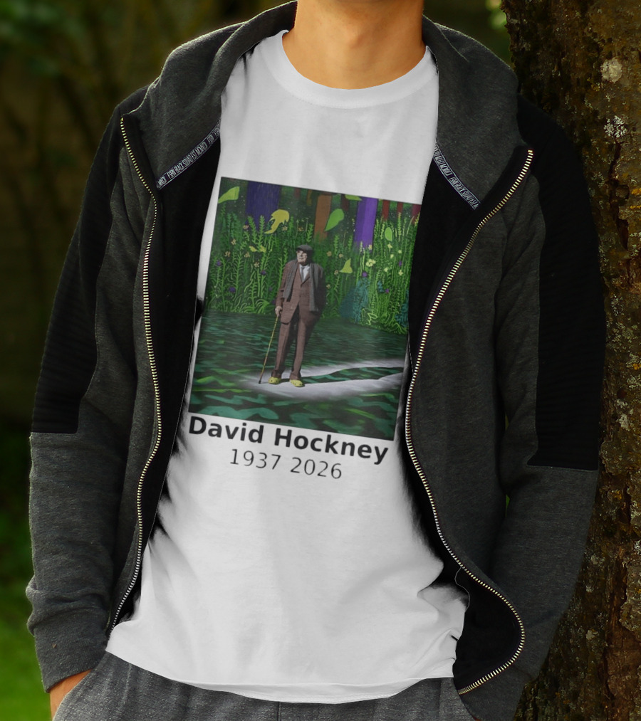 David Hockney 1937 2026 Colorful Garden Painting Memorial T-Shirt